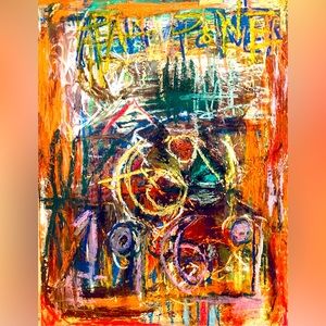 Raw power 1969 – mixed media abstract drawing